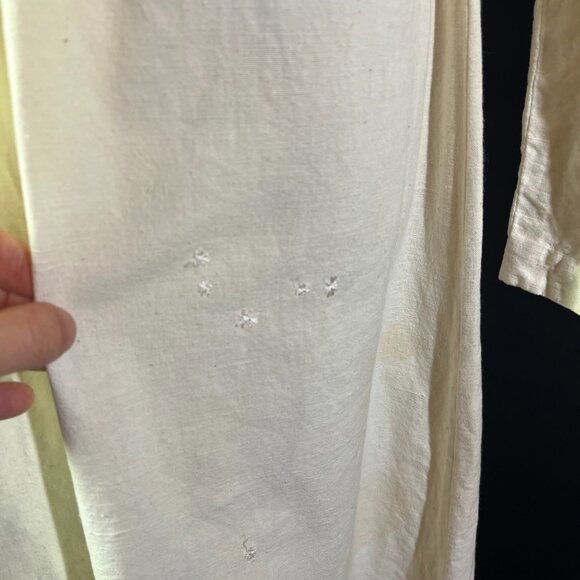 Vintage 1970s Girasol by Gonzalo Bauer Cream Dress Lace Embroidered *Flaws - Picture 8 of 15